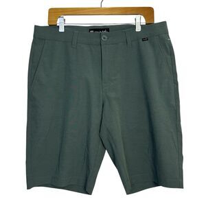 NWOT Travis Mathew Wanderlust Shorts Mens 34 Green Golf Chino Performance Blend